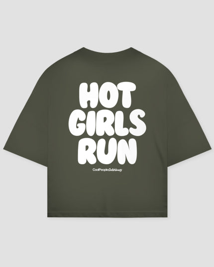 Hot Girls Run Unisex Oversized T-Shirt