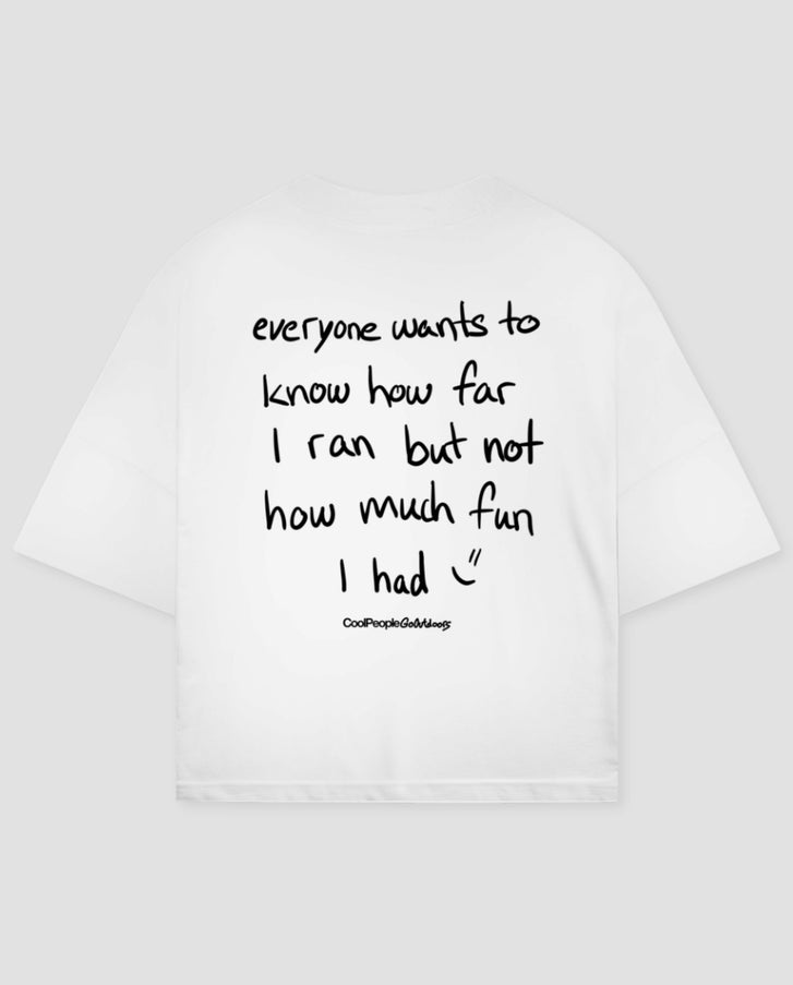 Run For Fun Unisex Oversized T-Shirt