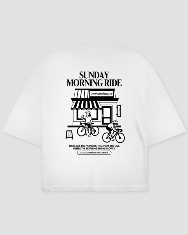 Sunday Morning Ride Unisex Oversized T-Shirt
